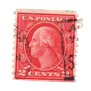 US Stamp Scott #492 ~ Washington carmine, perf 10, 2c 1917 (a1) - Picture 1 of 1