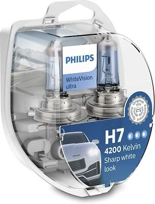 Lampadine Auto Luce Bianca Philips H7 White Vision + 2 t10 - Immagine 1 di 4
