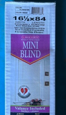 Lotus Windoware 1” Window Mini Blinds 16.5” X 84” Alabaster/Beige - Image 1 of 4
