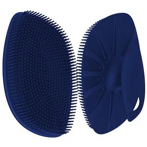 Silicone Body Scrubber Flat Shower Brush Gentle Exfoliating and MassageLong B... - Picture 1 of 7