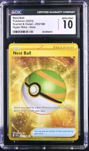 2023 Pokémon Scarlet & Violet Nest Ball Hyper Rare 255/198 CGC 10 GEM Mint - Bild 1 von 2