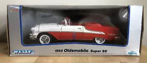 Welly 1955 Oldsmobile Super 88 Convertible 1:18 Scale Die Cast Model Toy Car - Picture 1 of 5