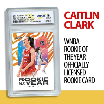 2024 Panini Instant CAITLIN CLARK ROY CARTÃO DE NOVATO RC #CCROY - GEMA CLASSIFICADA EM PERFEITO ESTADO 10 - Imagem 1 de 4