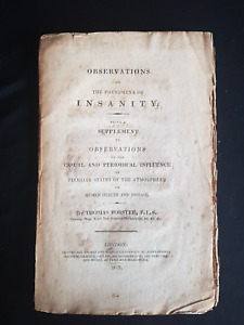 Frühes Buch Über Forschung der Atmosphäre, Forster 1817