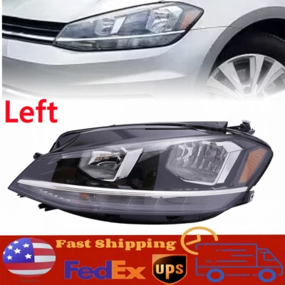 For 2018-2020 Volkswagen Golf & GTI Halogen Headlight Left Driver Side Head Lamp - Image 1 of 4