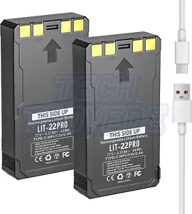 Paquete de 2 baterías recargables de actualización, para LIT-22 PRO (7.7V, 6.37Ah) - NUEVAS - Imagen 1 de 7