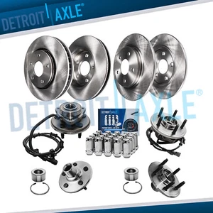 Front Rear Disc Rotors Wheel Hub 20pc Lugnuts for 2002-2005 Explorer Mountaineer - Picture 1 of 8