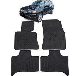Auto Gummi Fußmatten Schwarz Premium Set passend für BMW X5 E53 2000-2006 - Bild 1 von 8