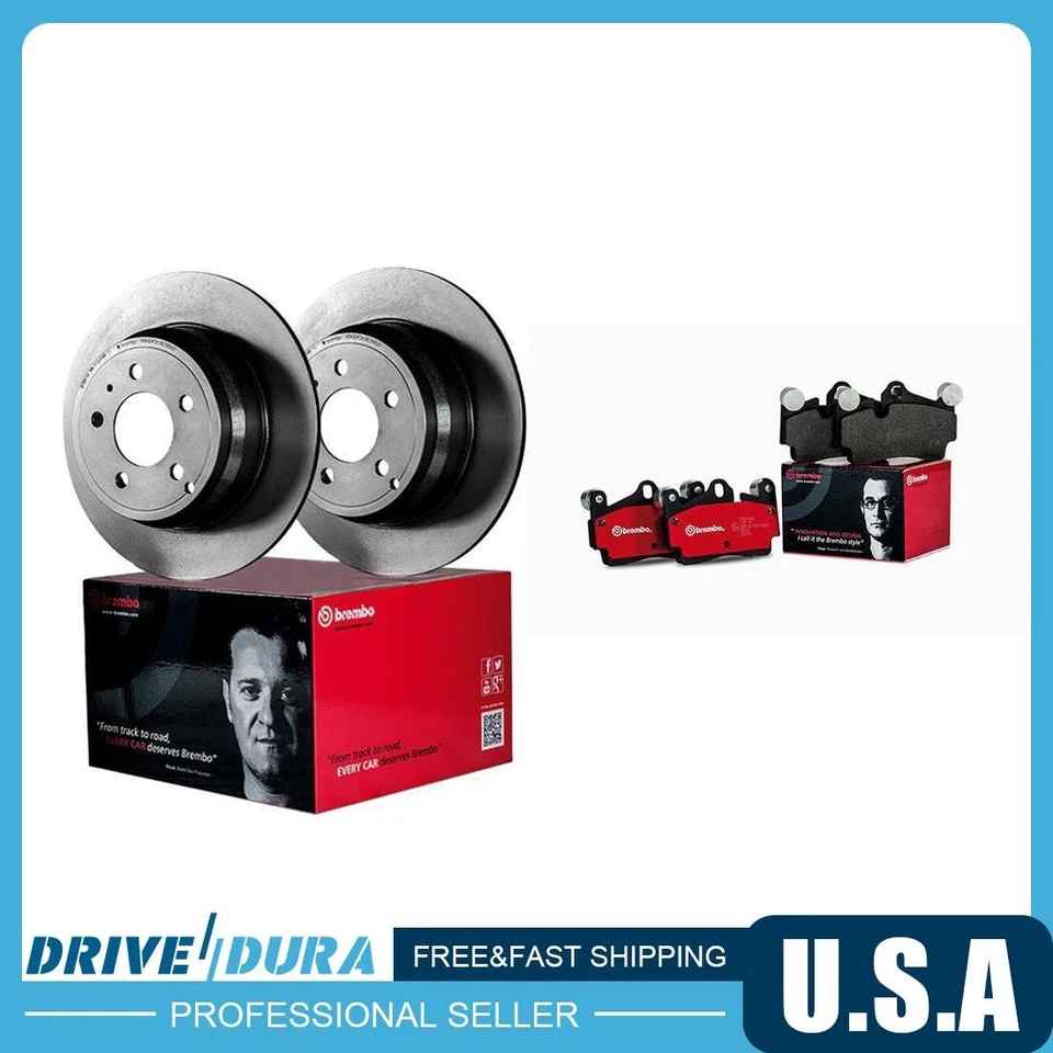 Rotores de freno de disco delanteros Brembo pastillas de freno de cerámica para BMW 525i 2004-2006 Foto 1 de 4