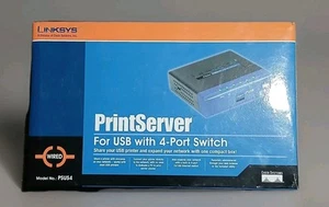 Cisco Linksys PrintServer For USB 4-Port Switch PSUS4 New Sealed ! - Afbeelding 1 van 2