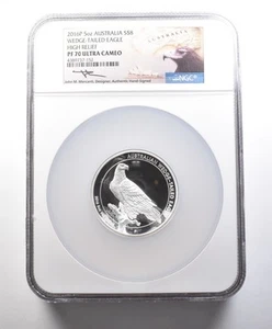 2016 P Australia $8 Silver Wedge-Tailed Eagle 5 Oz Mercanti HR PF70 NGC *3143 - Picture 1 of 3