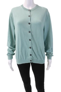 Paul Smith Womens Cotton Tight-Knit Buttoned Cardigan Sweater Blue Size XL - Picture 1 of 5
