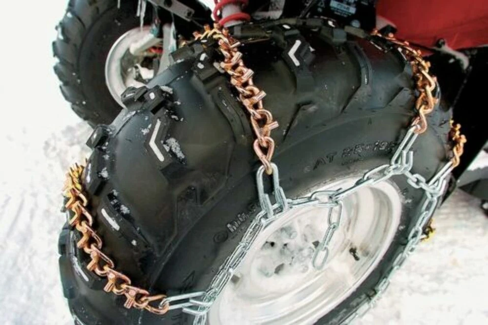 96-02 Polaris Scrambler Moose Racing 8-VBAR ATV Tire Chains M91-60008 - Image 1 of 4