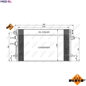 CONDENSER AIR CONDITIONING 35617 FOR CHRYSLER GRAND/VOYAGER/IV TOWN/&/COUNTRY - Picture 1 of 10