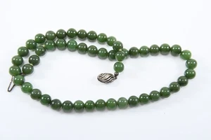 C11B22- Jade Kette mit Silber 925 Schließe - Bild 1 von 12