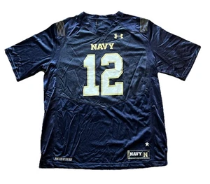 Camiseta de fútbol suelta Under Armour USNA Roger Staubach #12 guardiamarinas XL - Imagen 1 de 10