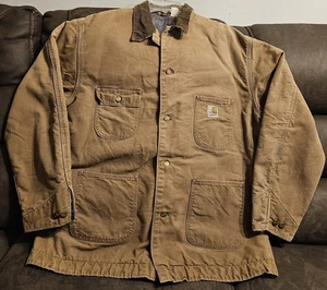 Vintage 60's Carhartt Jacket Union Made Blanket Lined Chore Jacket Sz 50L 6BLCL - Picture 1 of 24