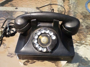 Vintage North Electric Galion Drehtelefon schwarz Bakelit, Art Deco genial - Bild 1 von 7