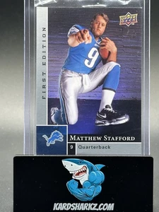 2009 Upper Deck First Edition - Matthew Stafford #180 Silver rc Lions Rams QB - Bild 1 von 2