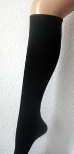 Women's Thermal Winter Knee Socks With Inner Terry And Comfort Band Black 35-42 - Picture 1 of 2