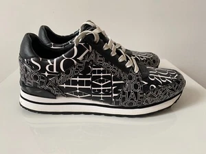 Michael Kors BILLIE Prensa Logo Impreso Cuero Entrenador Con Cordones Tenis 7.5 - Imagen 1 de 15