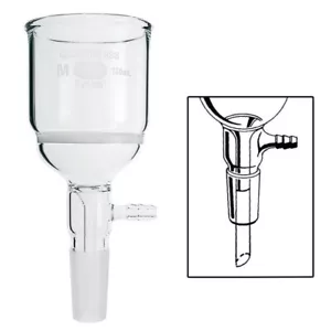 Buchner Filter Funnel 150mL 24/40 Inner Joint Medium Frit Chemglass CG-1406-E-06 - Picture 1 of 3