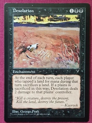 Magic The Gathering VISIONS DESOLATION black card MTG - Image 1 of 2