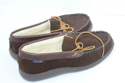 Zapatillas para hombre LB Evans Hideaways cuero gamuza marrón forro de piel sintética talla 12 Foto 1 de 3