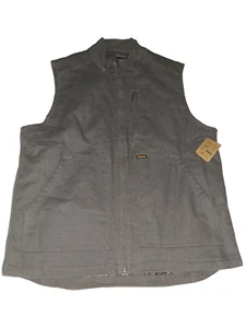 BRAHMA Charcoal Sky Gray Canvas Men's Work Vest-Size XL-NWT - Picture 1 of 5