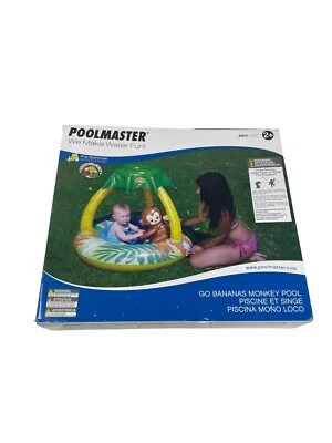 Go Bananas Monkey Toddler Swimming Pool w/ Sunshade Learn-to-Swim Poolmaster  - Image 1 of 3