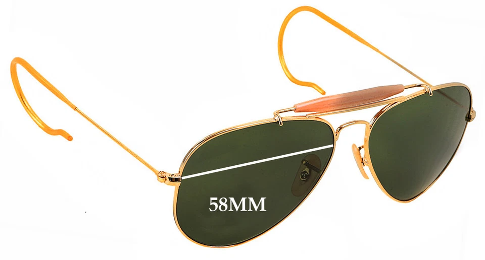 SFx Replacement Sunglass Lenses fits Ray Ban RB3030 Aviator Outdoorsman - 58mm W - Image 1 of 1