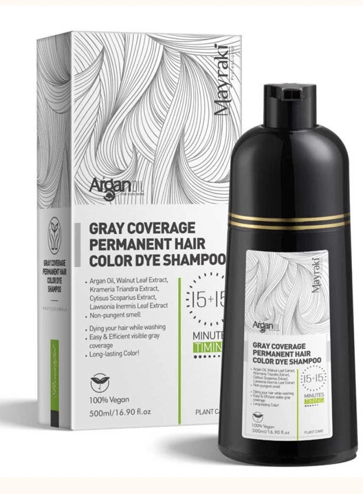 Mayraki, ￼Gray Coverage Permanent Hair Color Dye Shampoo  color 05 light brown - Image 1 of 4