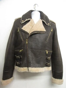DOLCE & GABBANA SHEEPSKIN LEATHER JACKET SIZE UK S, LABEL STATES 34/48 VERY NICE - Picture 1 of 23