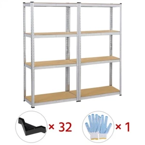2 x Estanterías Metálica de Almacenaje para Garaje Trastero Hogar 80×40×160 cm - Imagen 1 de 12