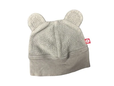 Sombrero Zutano 3M Cozie Polar Infantil Oso Oreja Sherpa Gris Unisex 3 Meses Foto 1 de 4