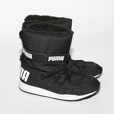 Puma Kid's Youth Trinomic 36397901 Black White Pull On Boot Sz 3