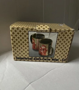 2 Lebkuchen Weihnachtsmann Kaffee Kakao Tassen Urlaub Weihnachten grün - Bild 1 von 5