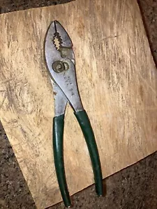 Pinze giunti slip vintage S-K, 8", #7208, impugnature morbide verdi, made in USA - Foto 1 di 6