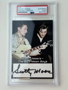 Scotty Moore signierte auto maßgeschneiderte übergroße Sammelkarte PSA DNA Elvis Presley - Bild 1 von 3
