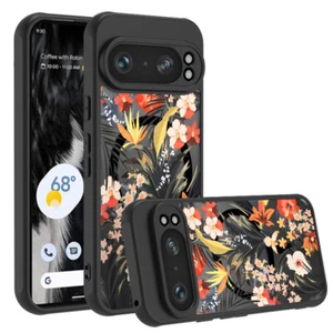 Funda híbrida MagSafe para teléfono para Google Pixel 9 Pro XL 9A 8 Pro 8A 7A cubierta floral - Imagen 1 de 16