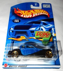 2002 Hot Wheels 1932 Bugatti Type 50 blau #205 MOC 5 goldene Speichen - Bild 1 von 3