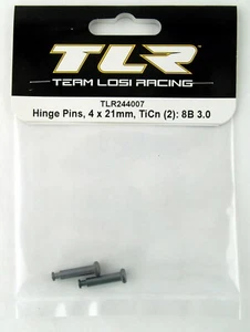 Team Losi Racing TLR244007 Hinge Pins, 4 x 21mm, TiCn (2 pcs): 8B 3.0 - Picture 1 of 2