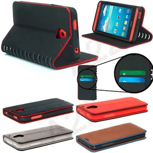 Custodia Design Lusso Pelle Flip Wallet Cover Protettiva Nuova Qualità Premium - Foto 1 di 14