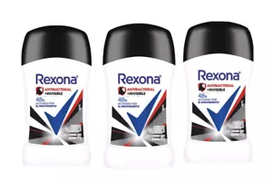Rexona Men Invisible Active Protection+ Antibacterial Deodorant Stick Pack of 3 - Picture 1 of 1