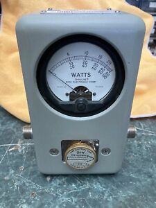 Bird 43 Thruline Wattmeter Watt Element Slug Reading Meter / Very Nice