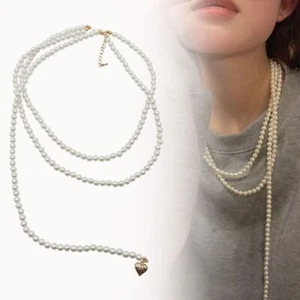 Women Female O-chain Necklace Trendy Beaded Chain Necklace Gift - Picture 1 of 5