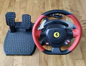 Xbox One Thrustmaster Ferrari 458 Spider Racing Steering Wheel & Pedals Tested - Picture 1 of 10