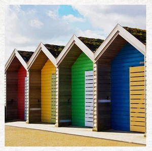 Cabaña de playa de viaje - Paneles artesanales de tela en 100 % algodón o poliéster - Imagen 1 de 1