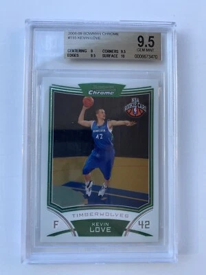 Kevin Love RC Bowman 2008 gema cromada como nueva BGS Foto 1 de 2