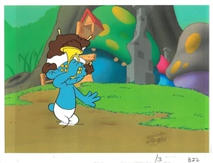 Schlümpfe - Original Production Cel/Zeichnung mit Hanna-Barbera Robbe - Harmonie - Bild 1 von 2
